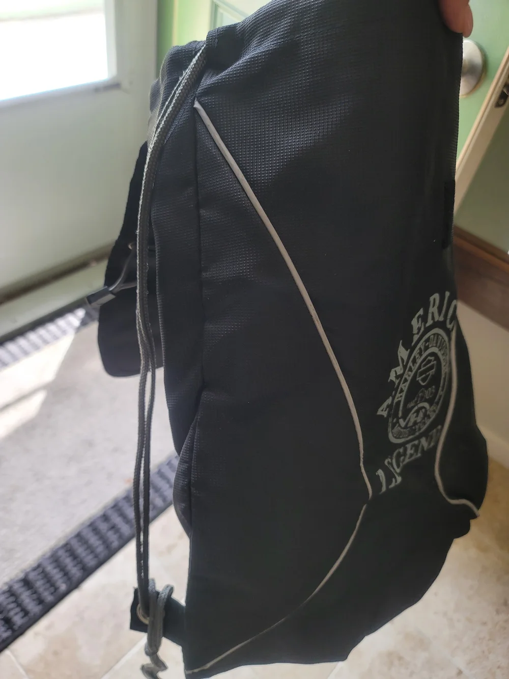 Harley-Davidson American Legend Black Drawstring Backpack